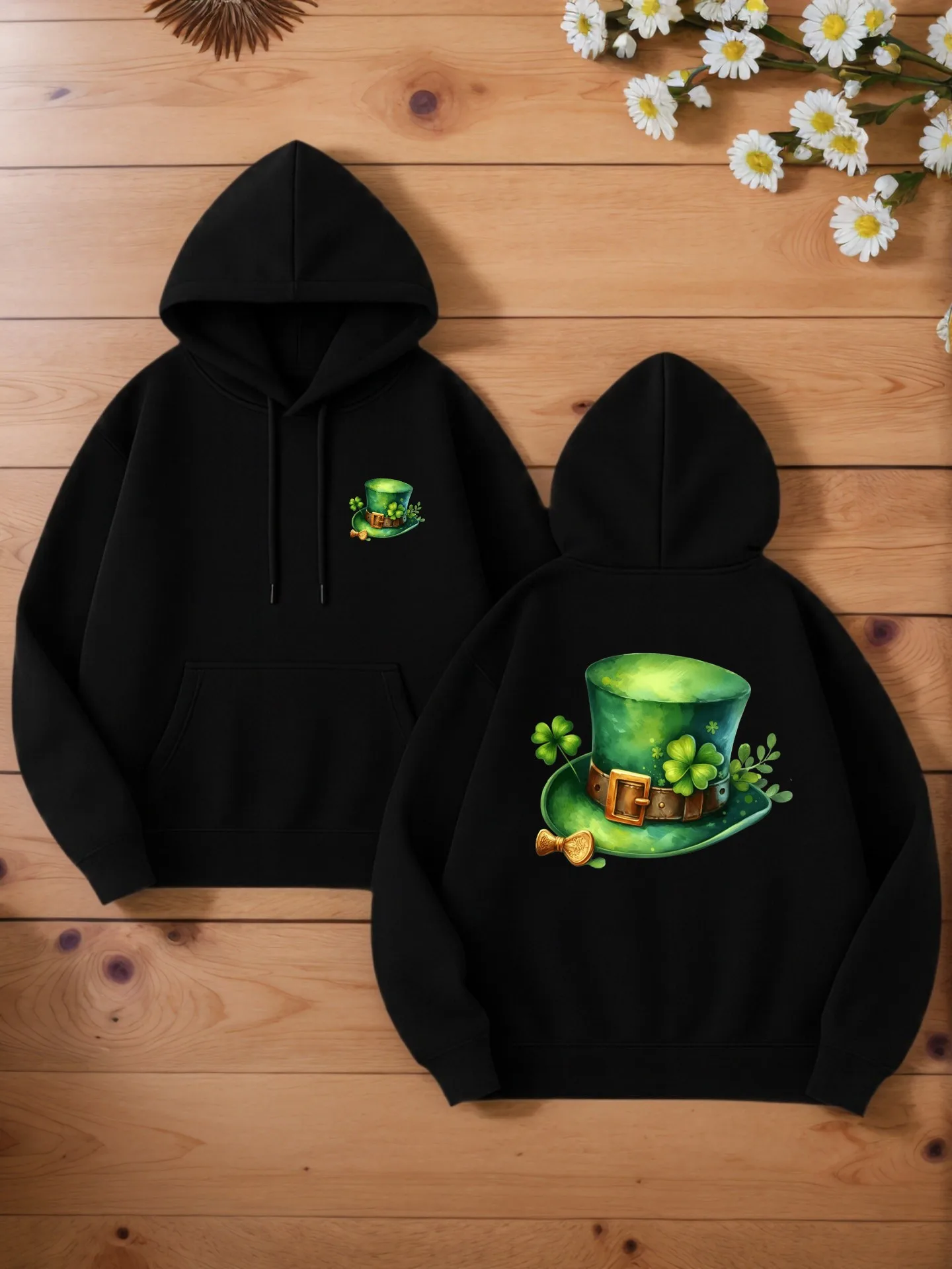 

Мужская толстовка с рисунком, принт шляпы Лепрекона, повседневный стиль, мягкая ткань, для повседневной носки, для молодых мужчин