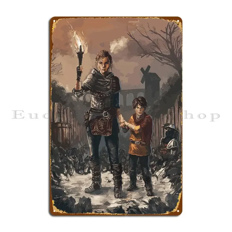 A Plague Tale Metal Plaque Living Room Club Iron Bar Printing Tin Sign Poster