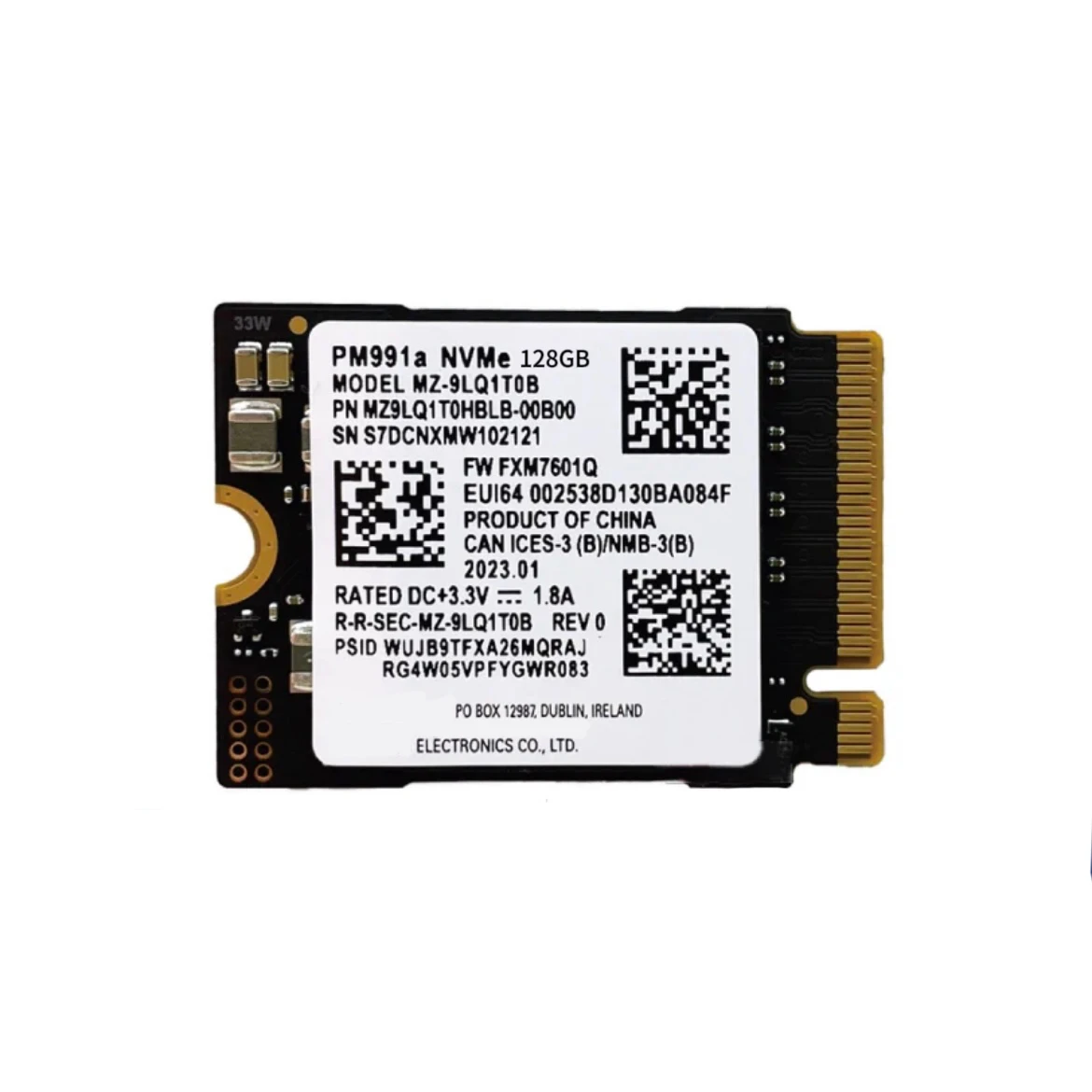 PM991 128G M.2 2230 dysk półprzewodnikowy NVME laptop SSD przenośne rozszerzenie pcie3.0 x 4 dla: Samsung