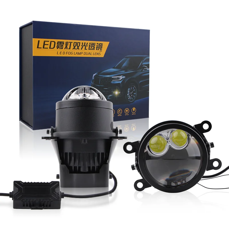 3Inch Led Fog Lights Headlights Dual Laser Fog Lamp Lens IP68 Waterproof High Power 6000K Led Headlight