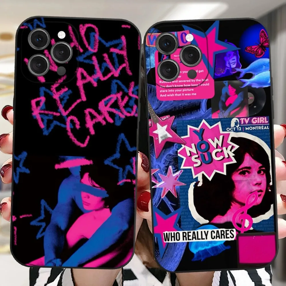 

T-TV Girl Band Phone Case For iPhone 16,15,14,13,12,11 Plus,Pro,Max,XR,XS,X,7,8 Plus,SE,Mini Silicone Soft