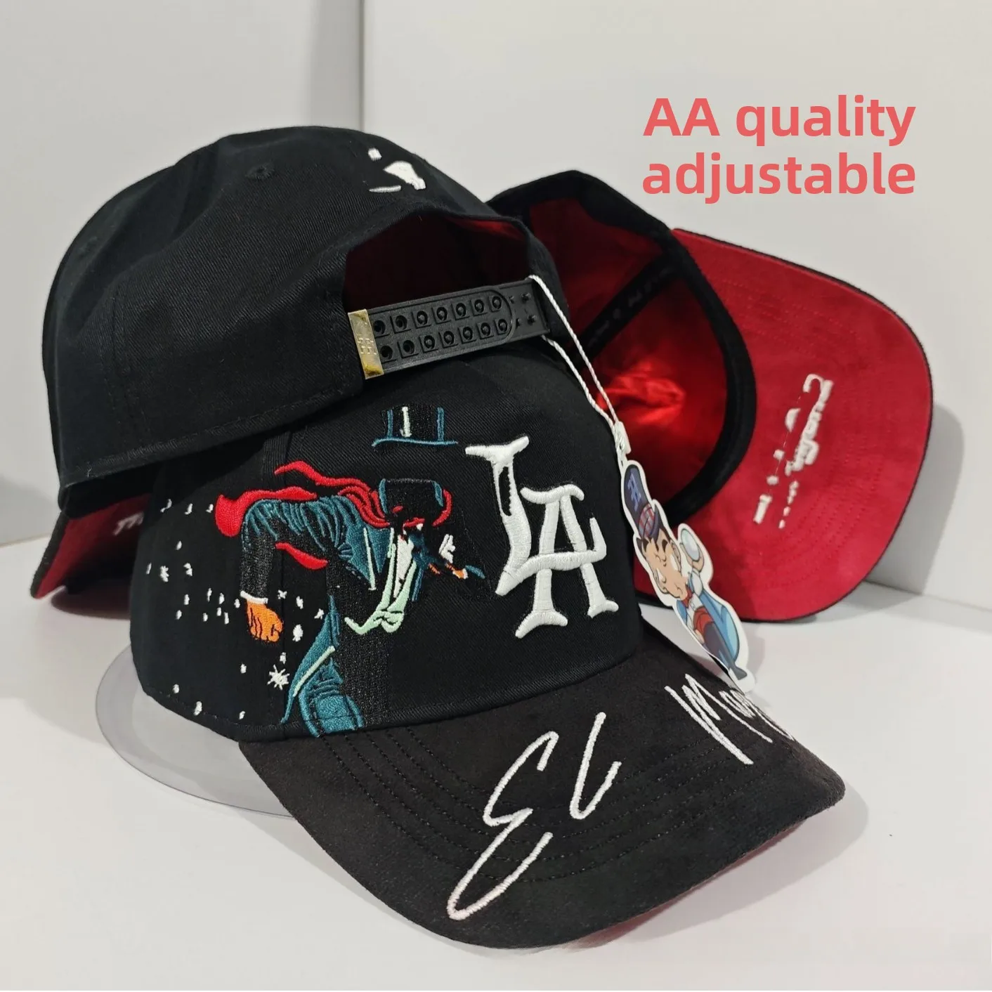 قابل للتعديل للجنسين الكتابة على الجدران AA المطرزة إلكتروني قبعة بيسبول الشارع نمط الشمس حماية قبعة الهيب هوب القطن الكتان المواد #3