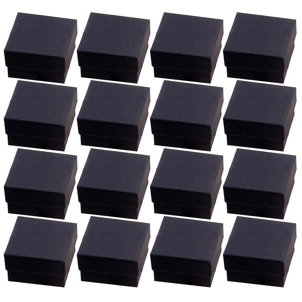 72 Pcs Gift Boxes Black Jewelry Storage Container Ring Holder Kraft Paper Packing Organizer Cases Bracelet