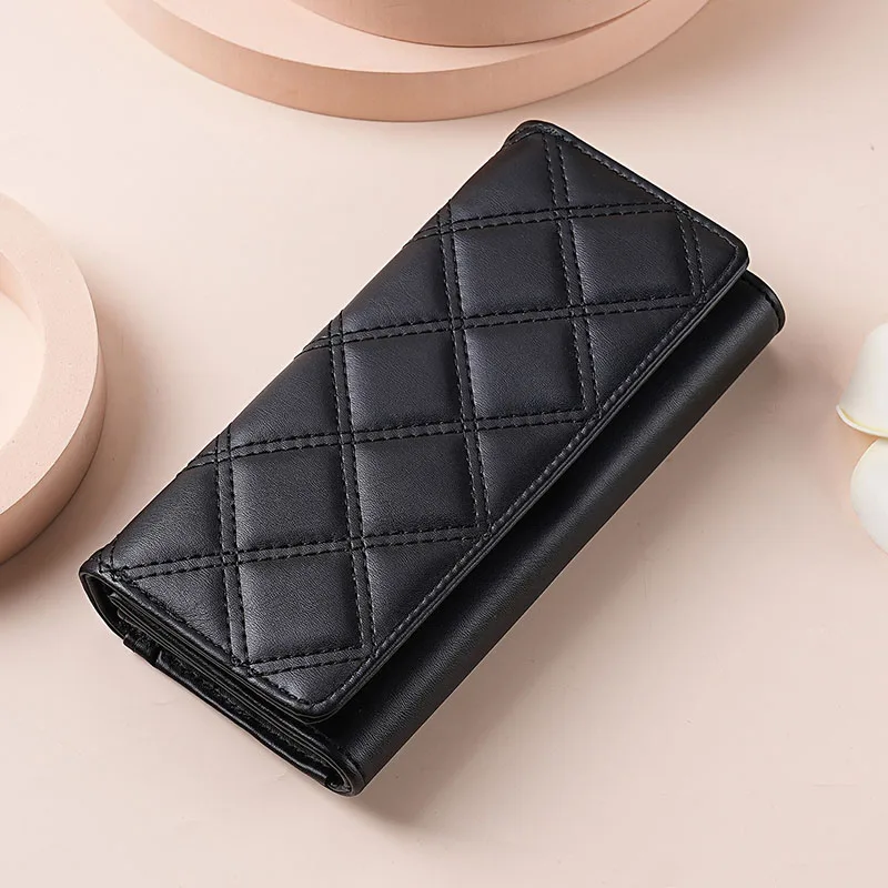 

High Quality Women Wallet Anti-theft Leather Wallets For Woman Long Zipper Large Ladies Clutch Bag Female Purse Card Holder