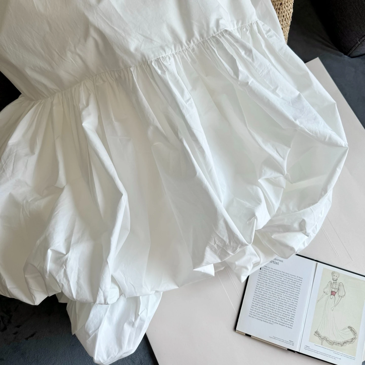 春夏コットンフレンチふわふわワンピース