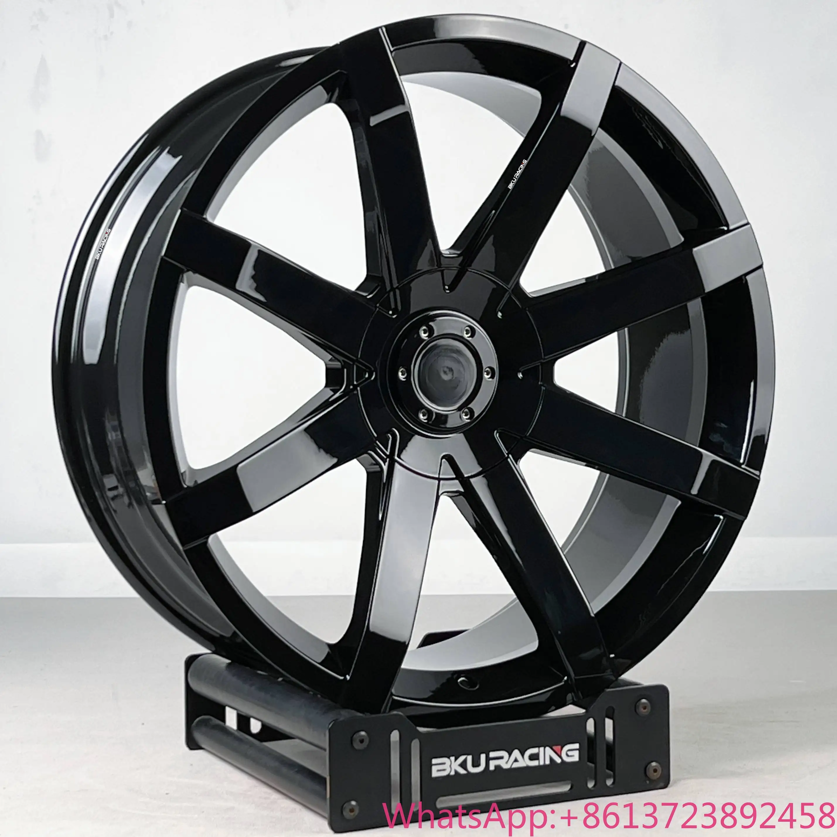 BKU 6x139.7 Forged Wheels 23 24 Inch Rims Gloss Black Multi Spoke Alloy Wheels for Chevrolet Tahoe Traverse Blazer Suburban