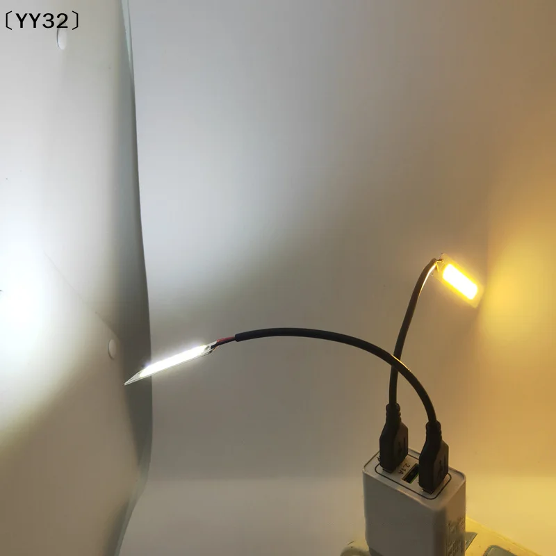 〔YY32〕1PCS 5V 2W USB COB Night Light - 6015 LED Panel Lamp For Reading & Emergency, White Light Portable Desk Lamp