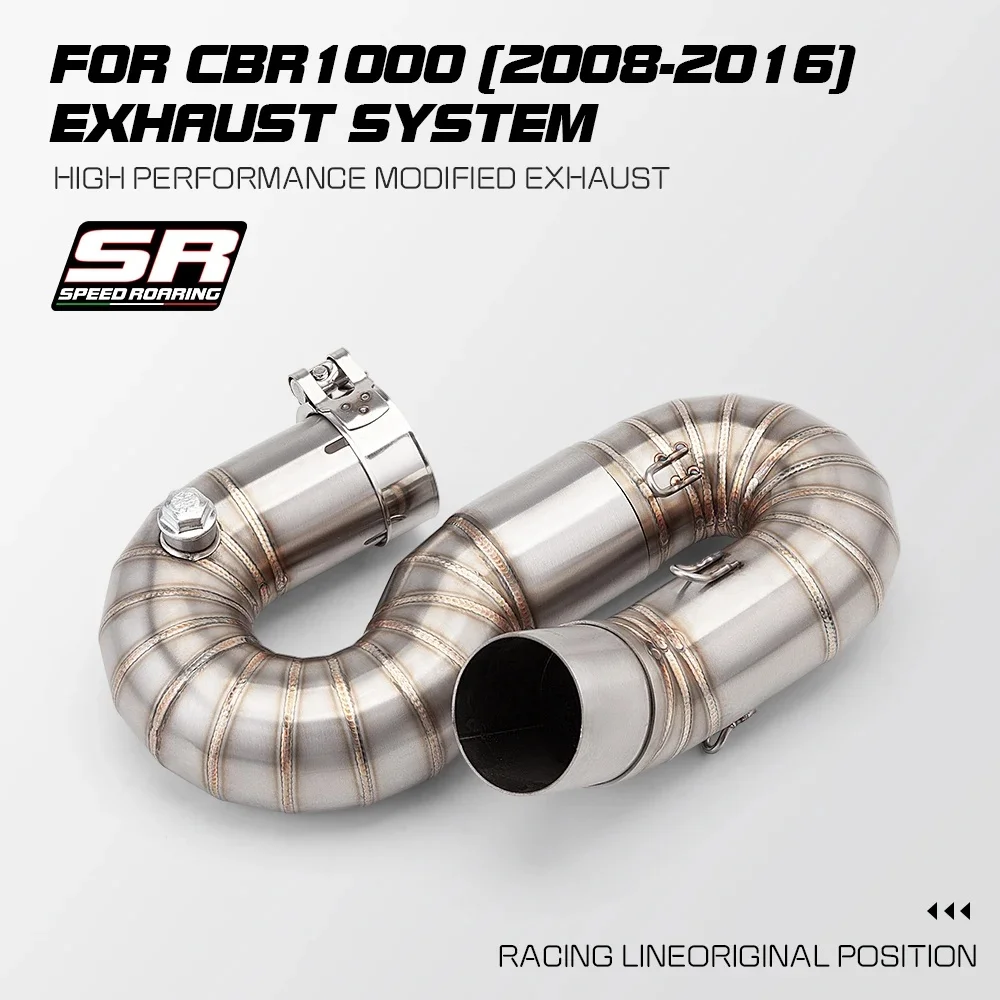 

Slip-On Tube 51mm Kit For CBR1000RR CBR1000 RR 2008-2016 Motorcycle Exhaust Modified Middle Link Pipe Stainless Roundabout