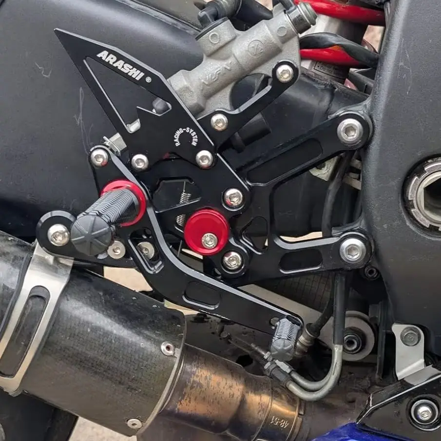Arashi V2.0 Footrest For YAMAHA YZF R6 YZFR6 2003 - 2025 CNC Adjustable Rearset Footpegs YZF-R6 2011 2012 2013 2014 2015 2016