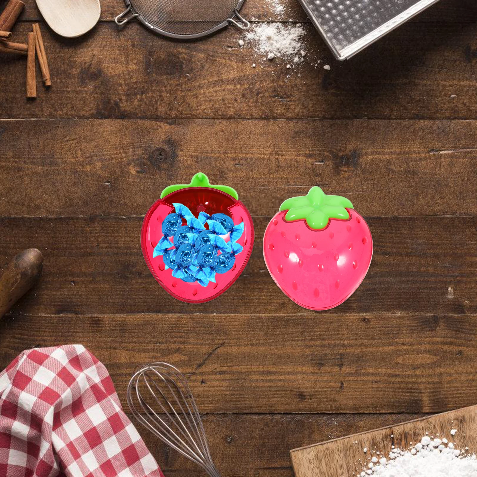 

12 Pcs Red Packaging Fruit Shaped Storage Boxes Sturdy Lightweight Party Favor Containers Sweets Gifts