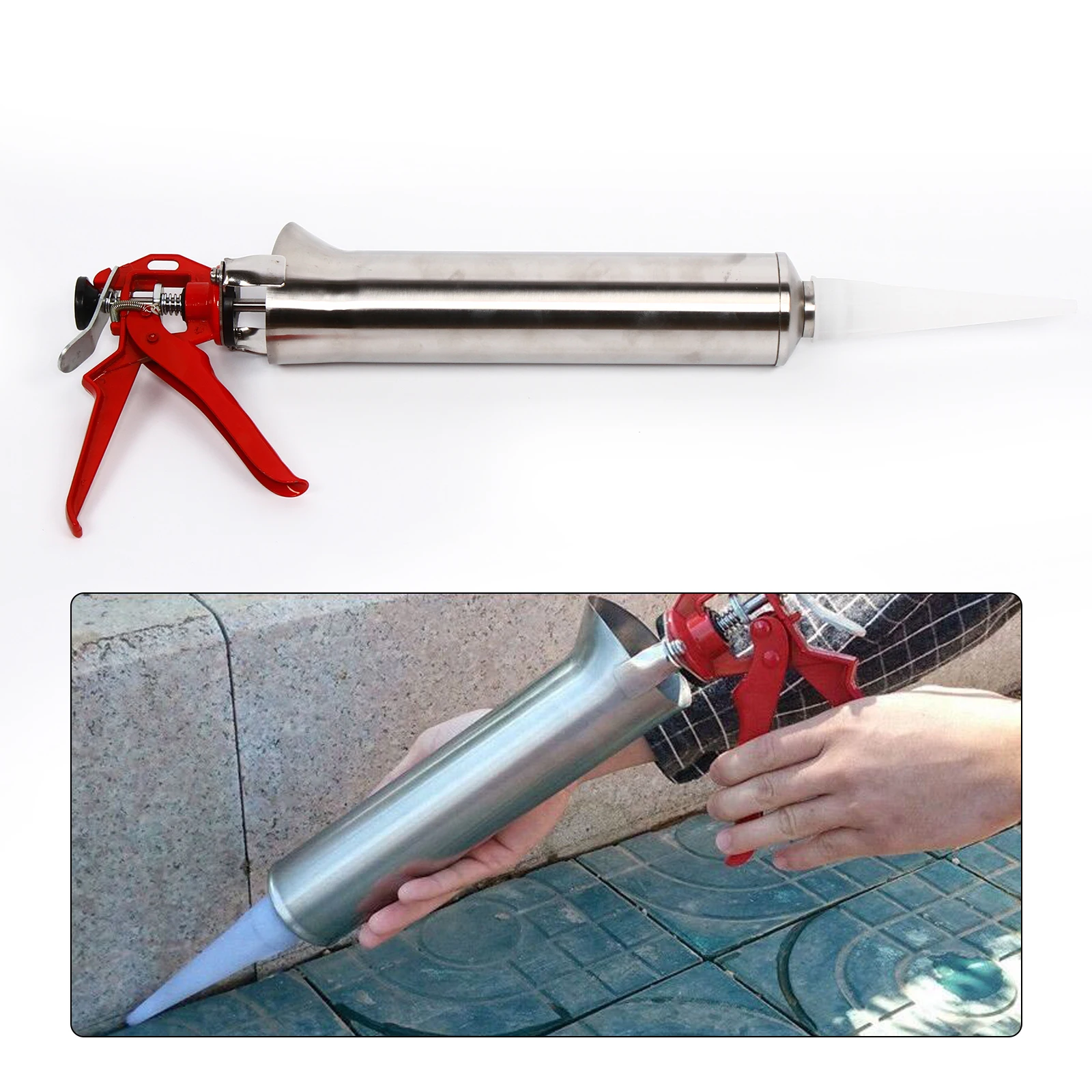 Stainless Steel Mortar Pointing Grouting Gun Sprayer Applicator Cement Brick Mortar Pointing Grouting Gun Sprayer Applicator