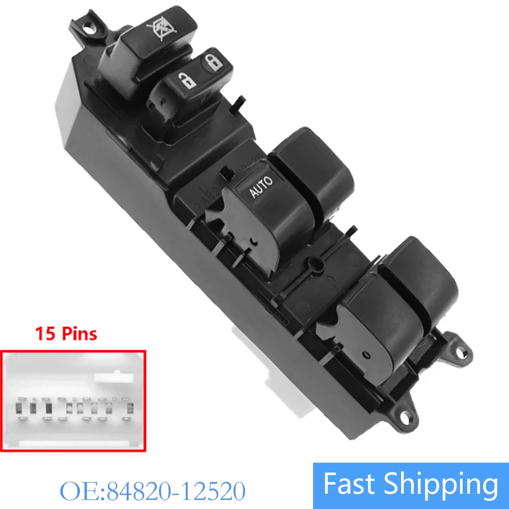 

Power Window Lifter Regulator Master Control Switch For Toyota Auris Corolla RAV4 2006-2012 84820-12520 8482012520