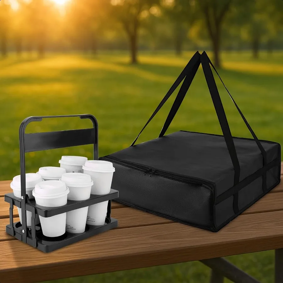 

Bodaon Insulated BagPizza Bags for Delivery Plastic Portable Drink Carrier20x 20x 6 ermicas Warming Heat Carrying out Insulatio