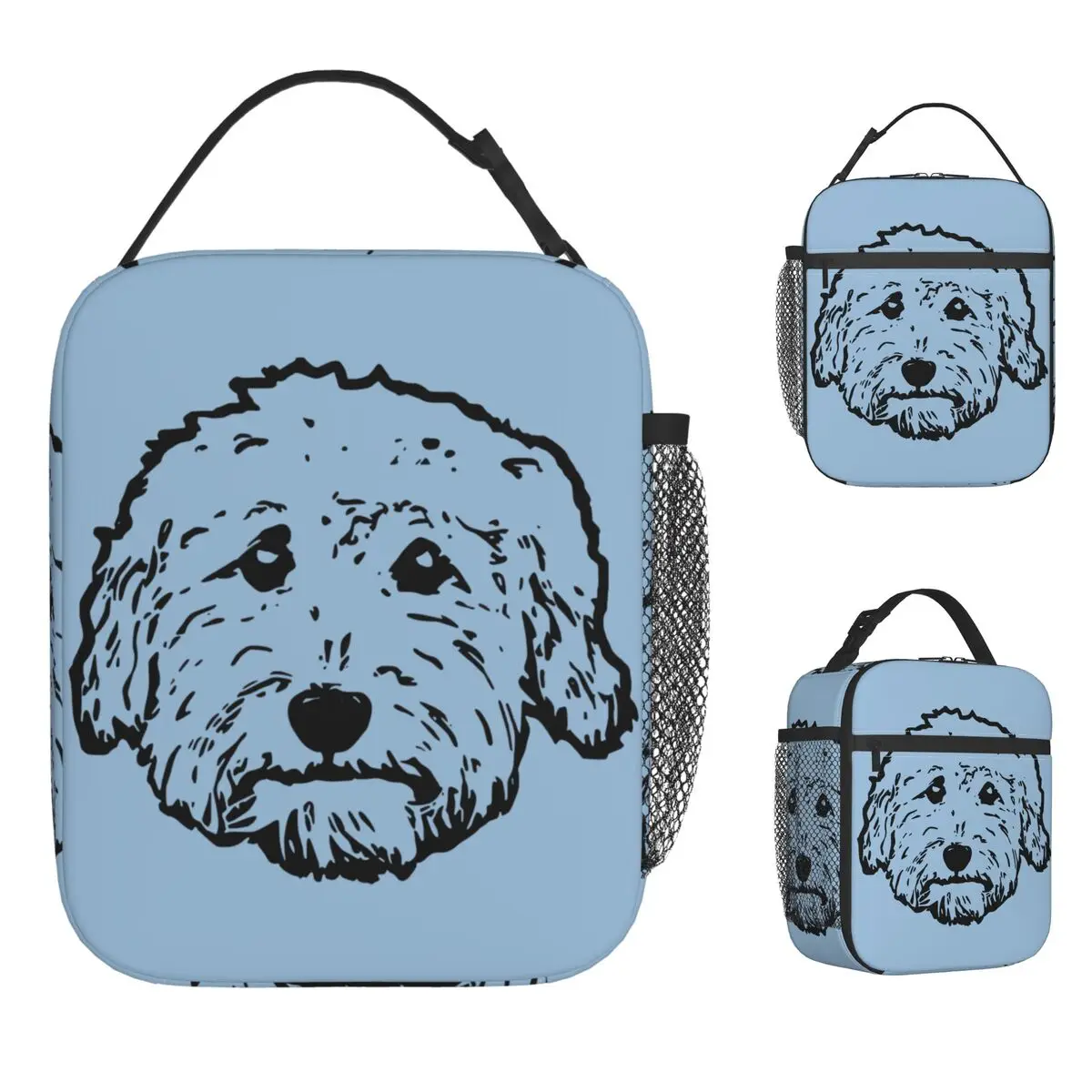 

3D Cute Teddy Dog Lunch Bag For Men Print Lunch Box Retro Picnic Cooler Bag Convenient Waterproof Tote Food Bags