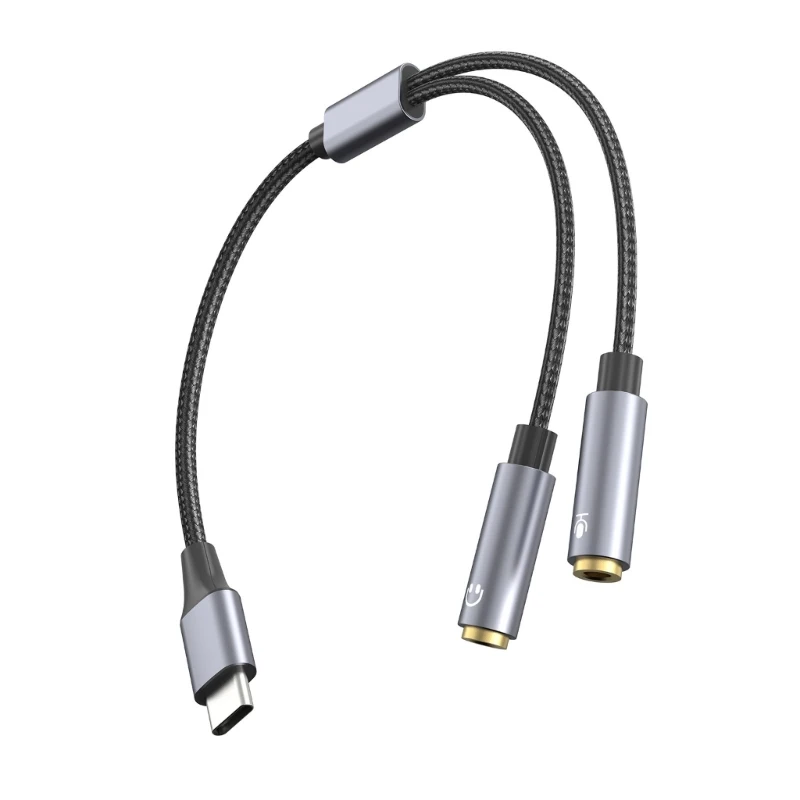 Kabel 3.5mm untuk Headphone Headset Adaptor Pemisah Mikrofon untuk PC Gaming, Speaker