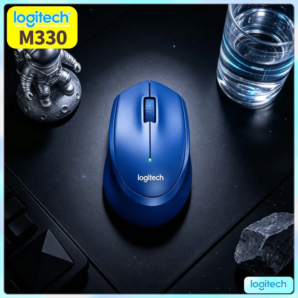 Logitech M330 Silent Wireless Mouse Wear Resistant Button Keep Click Feel After Heavy Use Desktop Notebook Office Daily Work