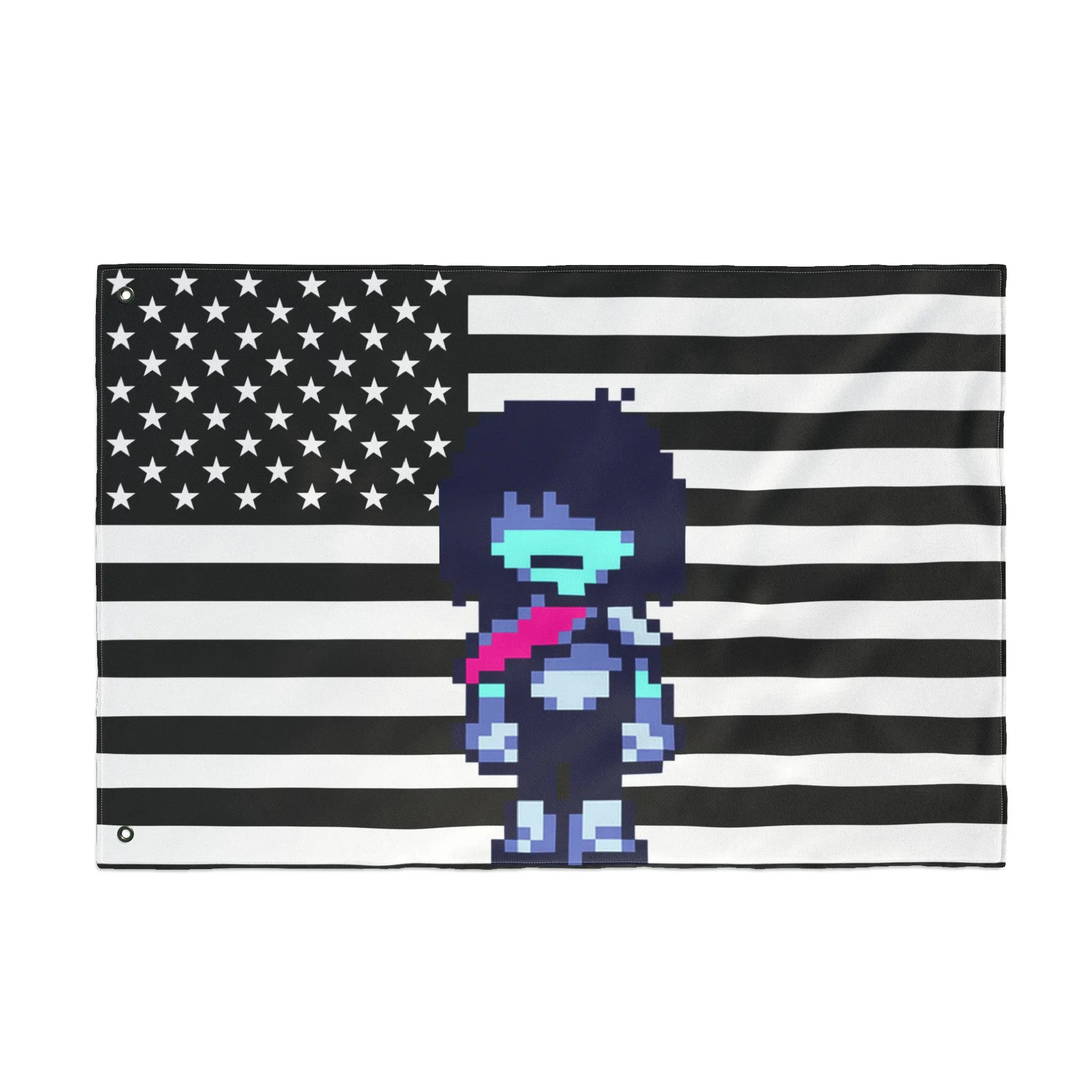 Deltarune Flaggen-Wandteppich, K-Kris Deltarune, Kris Decor, Flaggen-Wandteppich, Nachttisch-Schlafzimmer-Dekoration, hängender Wandteppich für Mietwohnungen
