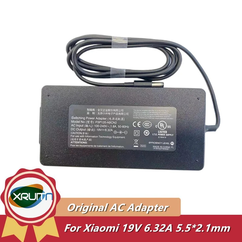 Original FPS120-ABCN2 AC Adapter 19V 6.32A 120W Charger For Xiaomi TV Power Supply 5.5x2.1mm Tip