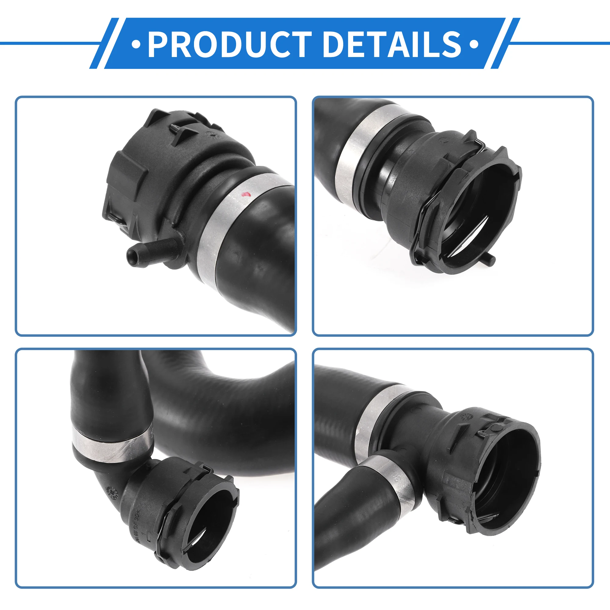 UXCELL Radiator Hose for BMW X5 E70 48i xDrive 2006 2007 2008 2009 2010 Upper Coolant Water Hose 17127536230