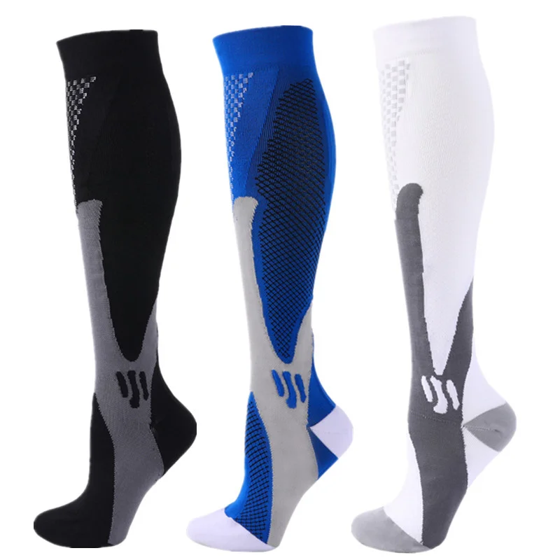 S-XXL 3 Paar Packung/Socken Kompressionssocken 30 mmhg Passend für medizinische Ödeme Diabetes Krampfadern Laufen Sportsocken Größe XXL – Detail 12