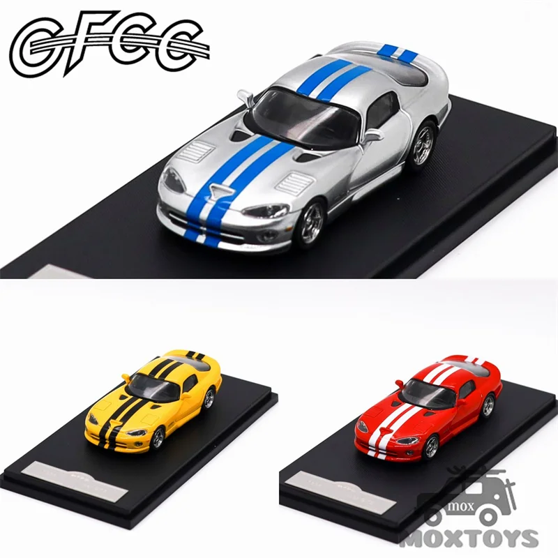 

GFCC 1:64 1996 Viper GTS Silver Yellow Red Diecast Model Car