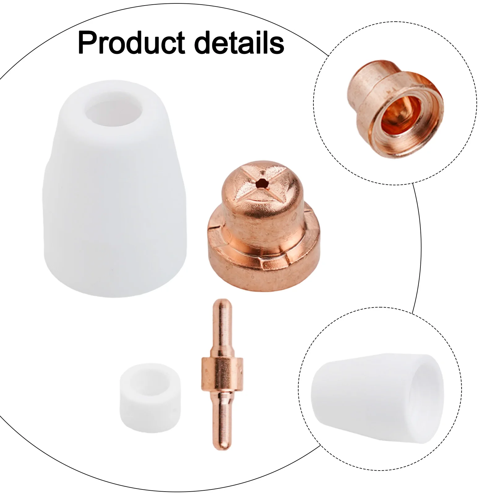

Tips Nozzle High quality porcelain tip ceramic shunt and copper electrode order our 46pcs For Plasma Cutter set today!