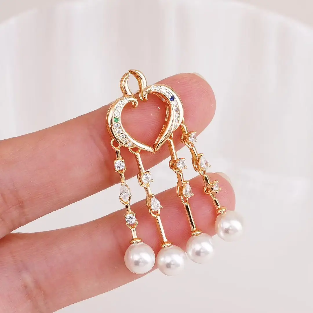 S925 Sterling Silver Earrings Base Findings Mountings Jewelry Mounts Fittings Accessories for 6-7mm Pearls 3 pairs/lot