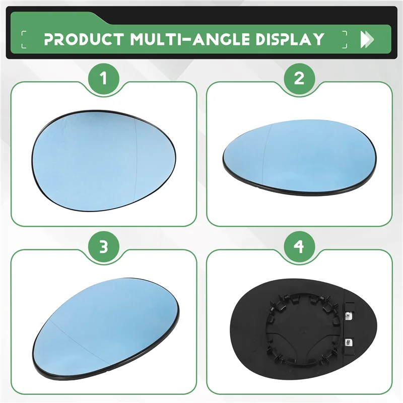 A03E-الجانب مرآة الرؤية الخلفية الزجاج ساخنة لميني كلوبمان كوبر كونتريمان R55 R56 R57 R58 R59 R60 R61 2007-2016
