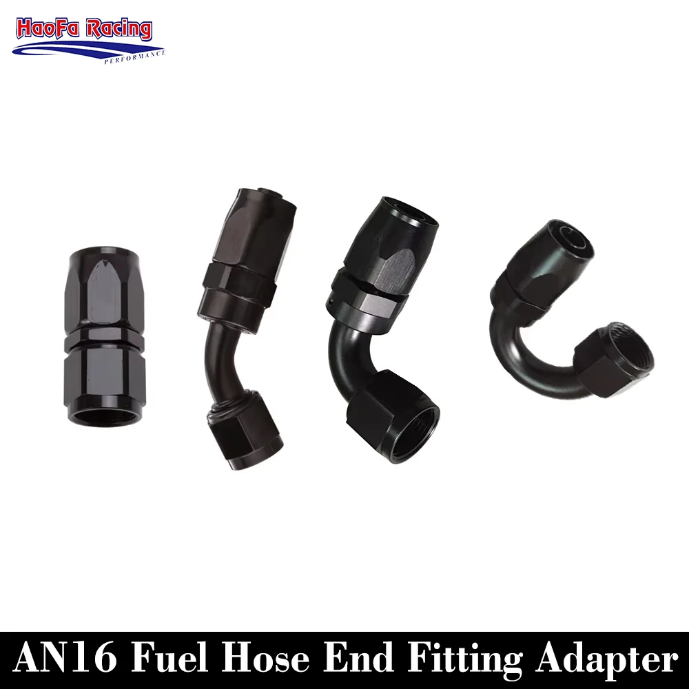 AN16 16AN Fuel Hose End Fitting Aluminum Universal Connector CPE Rubber Hose Pipe Line Fittings Adapter 0/45/90/120/180 Degree