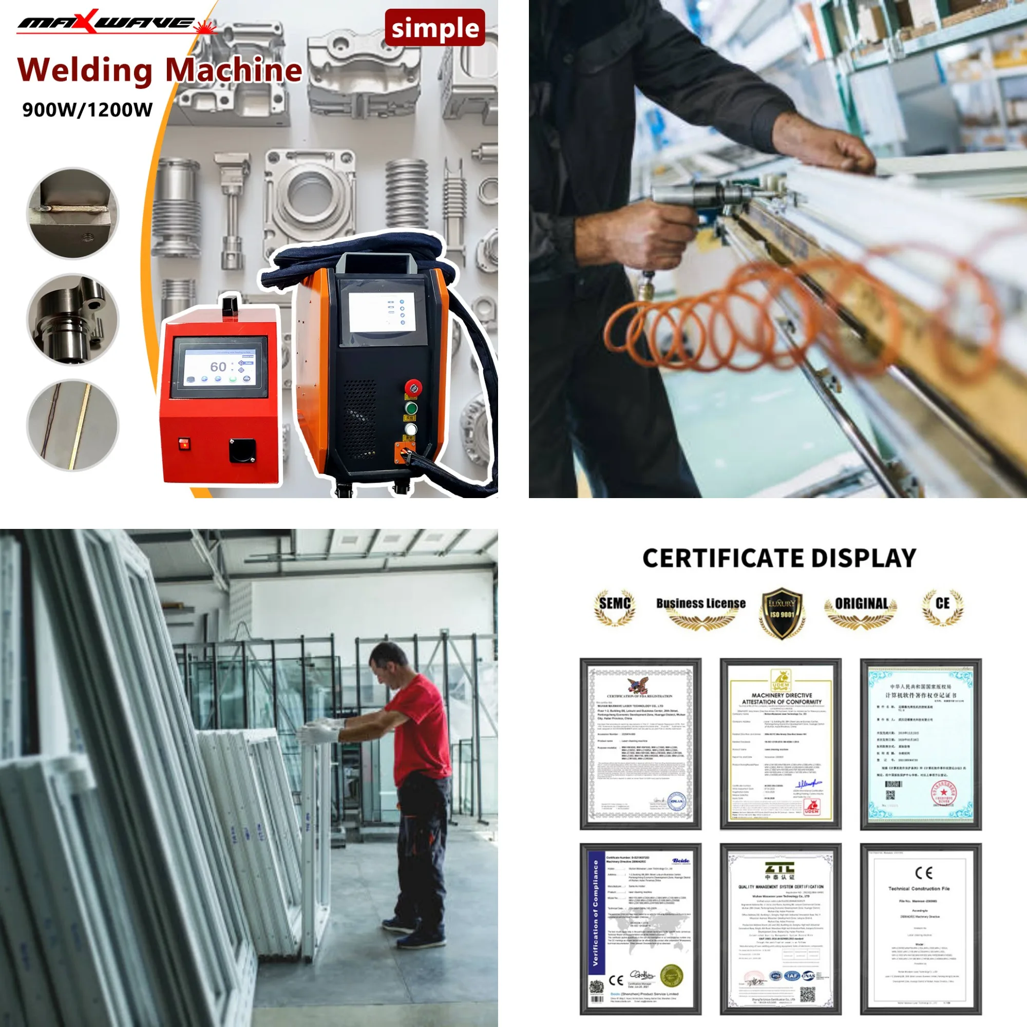 

1200W/900W Laser Splicer** | Architectural Model Making | Stainless Fastener Repair air-cooled handheld laser welder