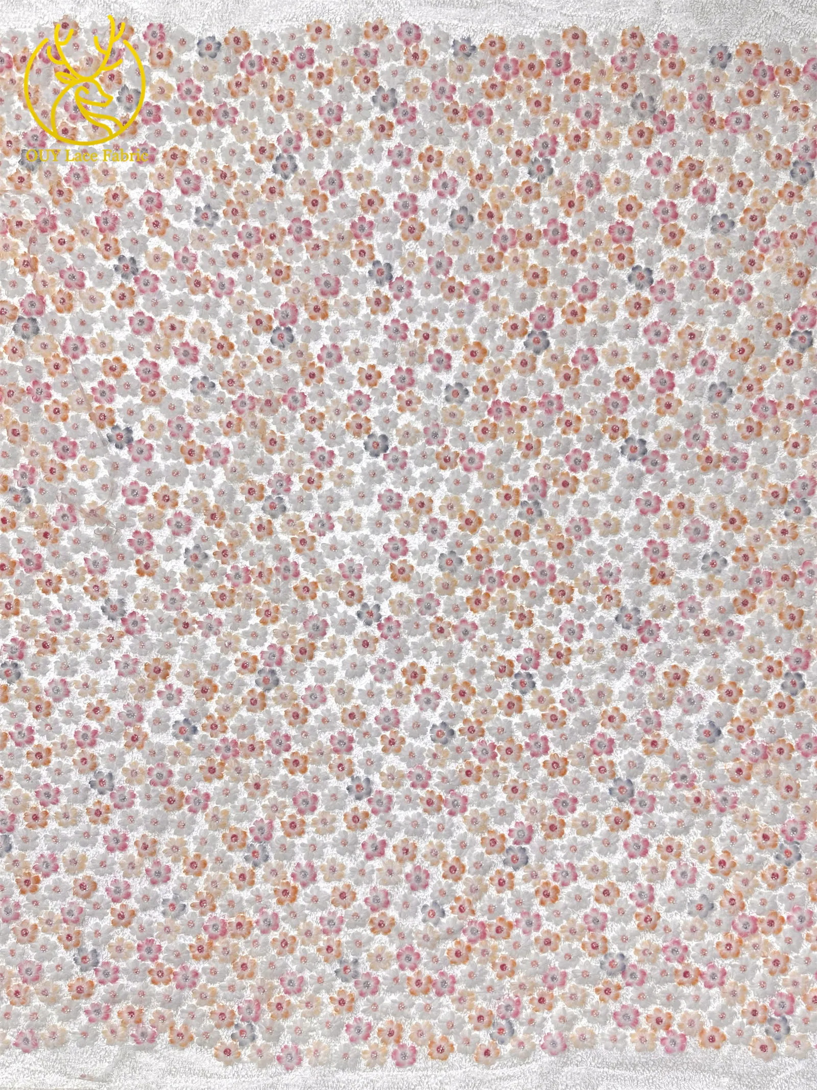 3D Applikation Afrikanischer Spitzenstoff 2026 Elegante Französische Nigerianische Perlen-Pailletten Tüll-Netzspitze für Braut-Hochzeitskleider – Detail 6