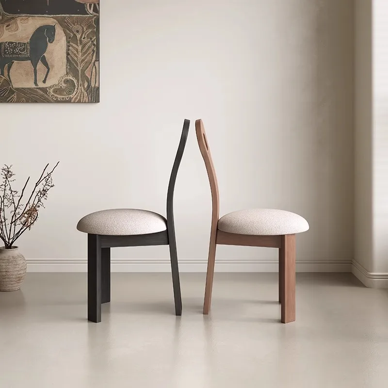 

French Fuzhong Antique Chair Household All Solid Wood Ash Wood Key Chair Dining Chair Designer Chair High Back Chair