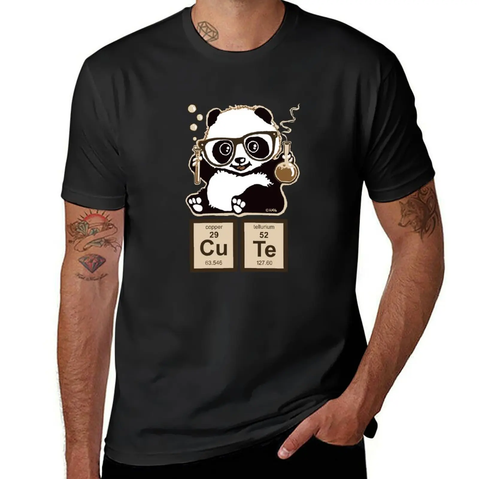 Chemistry panda discovered cute T-Shirt cute tops graphics Blouse aesthetic clothes mens graphic t-shirts funny