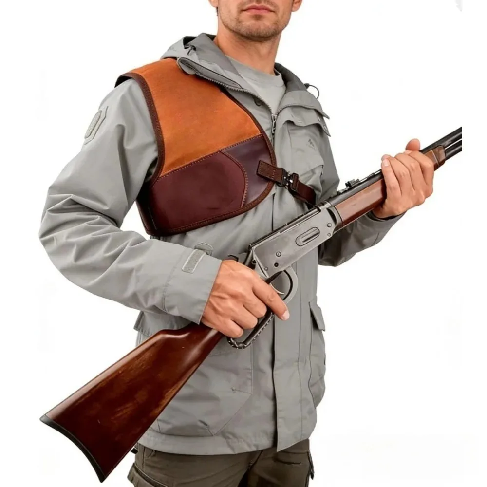 Recoil Absorbing Shoulder Pad, Non Slip Cushion Recoil Buffer Protector for Outdoor Hunting Sports Shooting Accessories