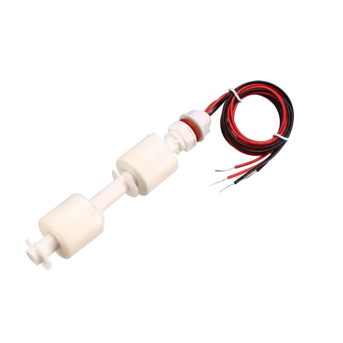 1/2pcs PP Dual Ball Float Switch M10 115mm Fish Tank Vertical Liquid Water Level Sensor Plastic White Float Switch