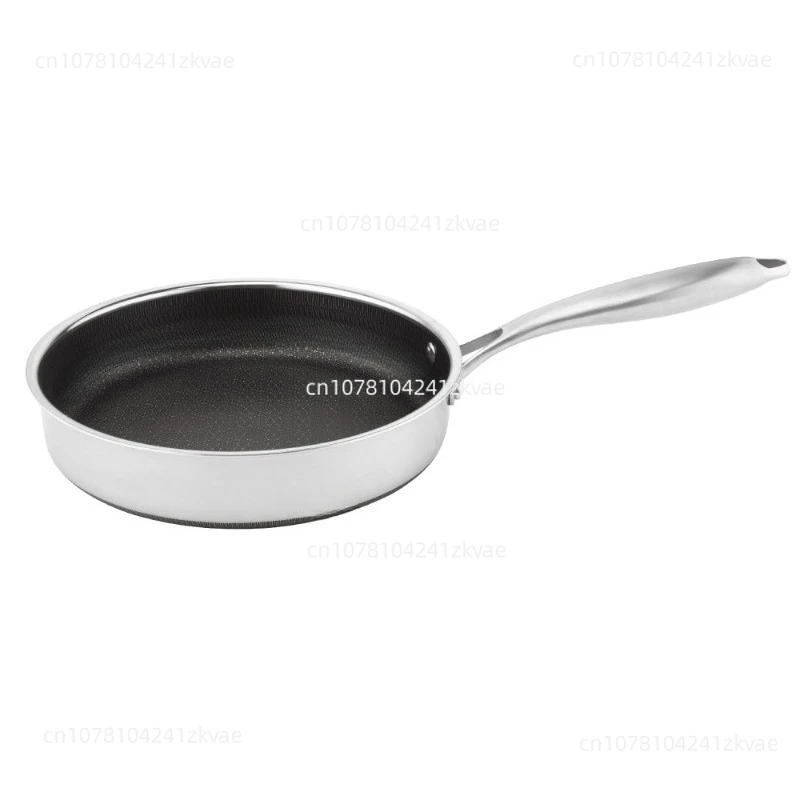 4-Layer Thickened 316L Stainless Steel Non-stick  Frying Pan Steak Frying PanPan Dual-purpose Household
