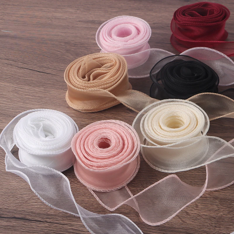 

40 size bagged fish tail ribbon flower bouquet gift cake packaging wave ribbon Happy Birthday venue decoration props