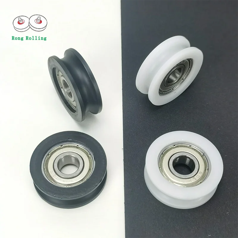 

U groove POM plastic-coated bearings.,sliding door pulley, furniture nylon wheel, slot wheel, rail wheel, drive rollers.