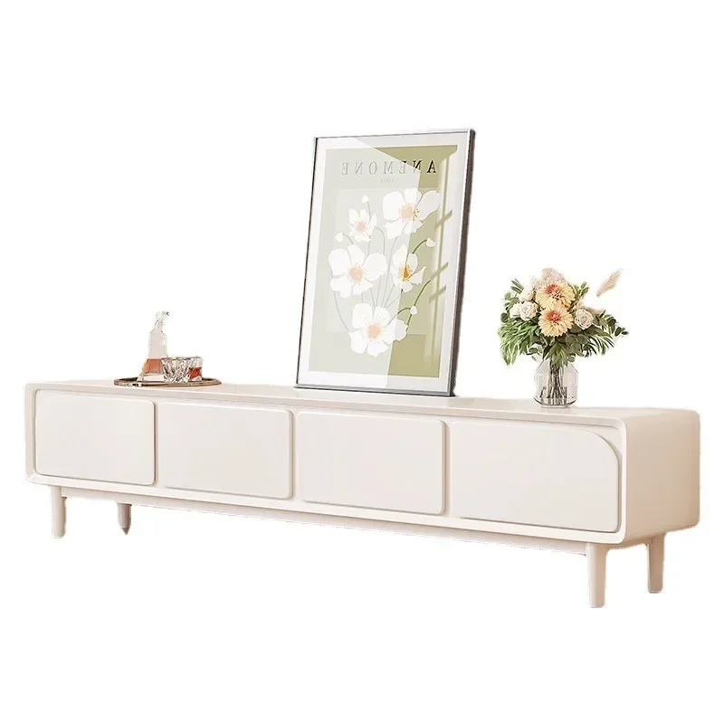 

Light luxury designer creative cream wind TV cabinet combination small apartment living room special-shaped cloud coffee table