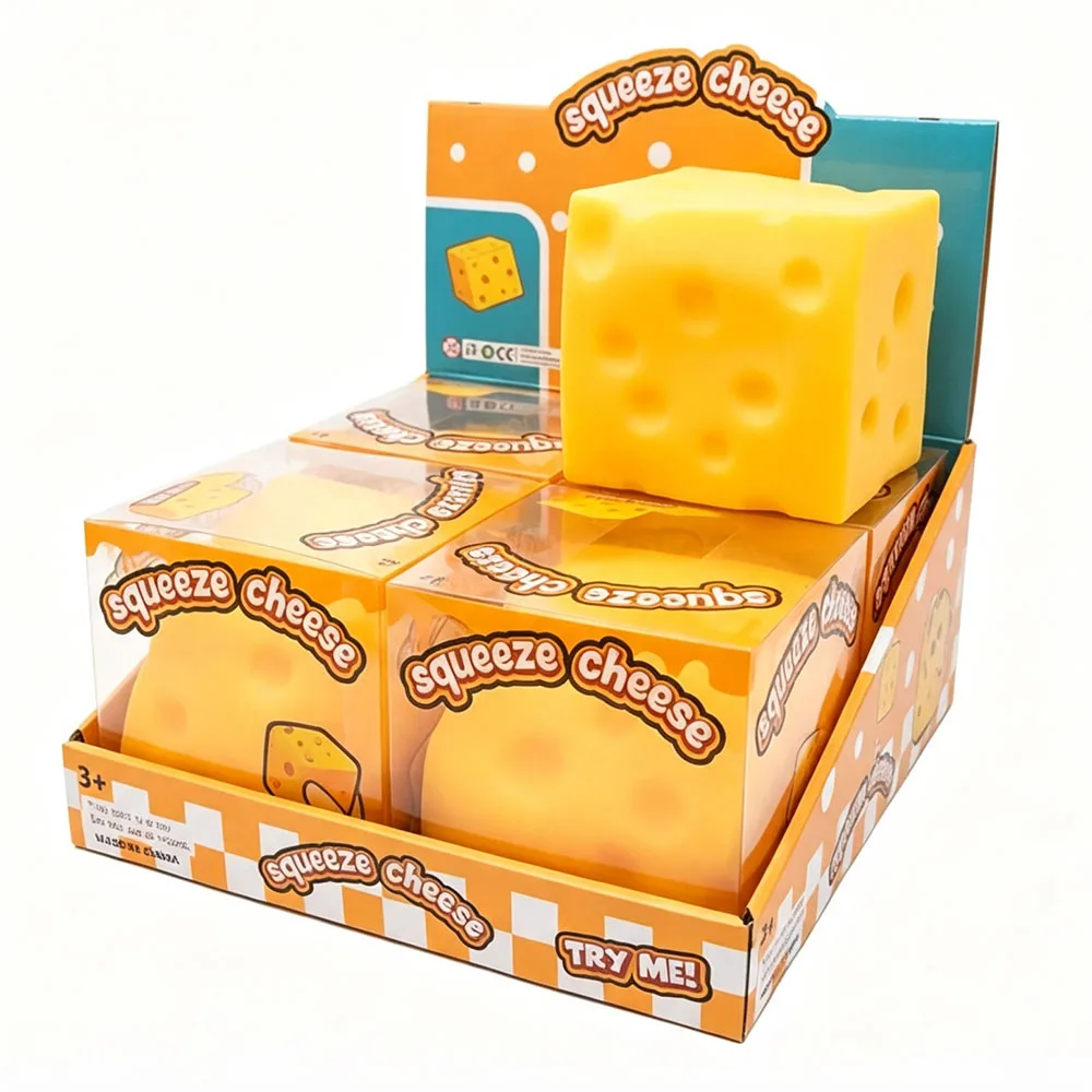 Fun Event Party Favors 1/2/3Pcs Jumbo Cheese Gummy Fake Food Squishy Slow Rising Super Soft Tactile Prop 치즈 말랑이 Goodie Bag