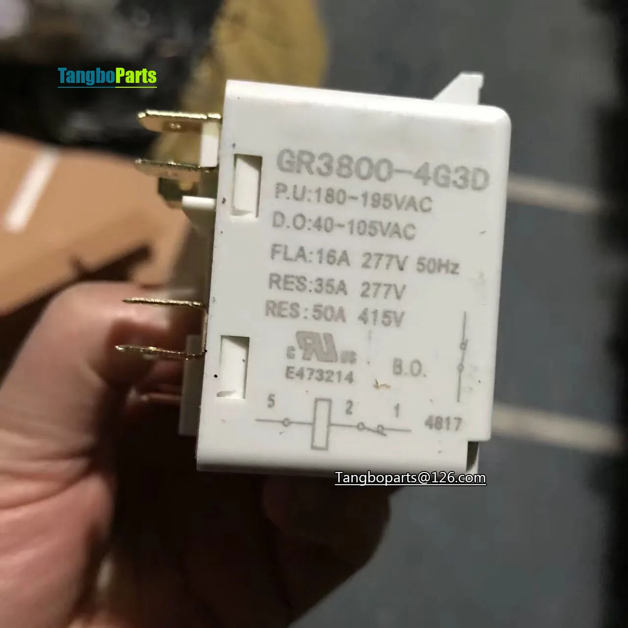 Ice Machine Accessories 3P GR3800-4G3D Compressor Start Relay