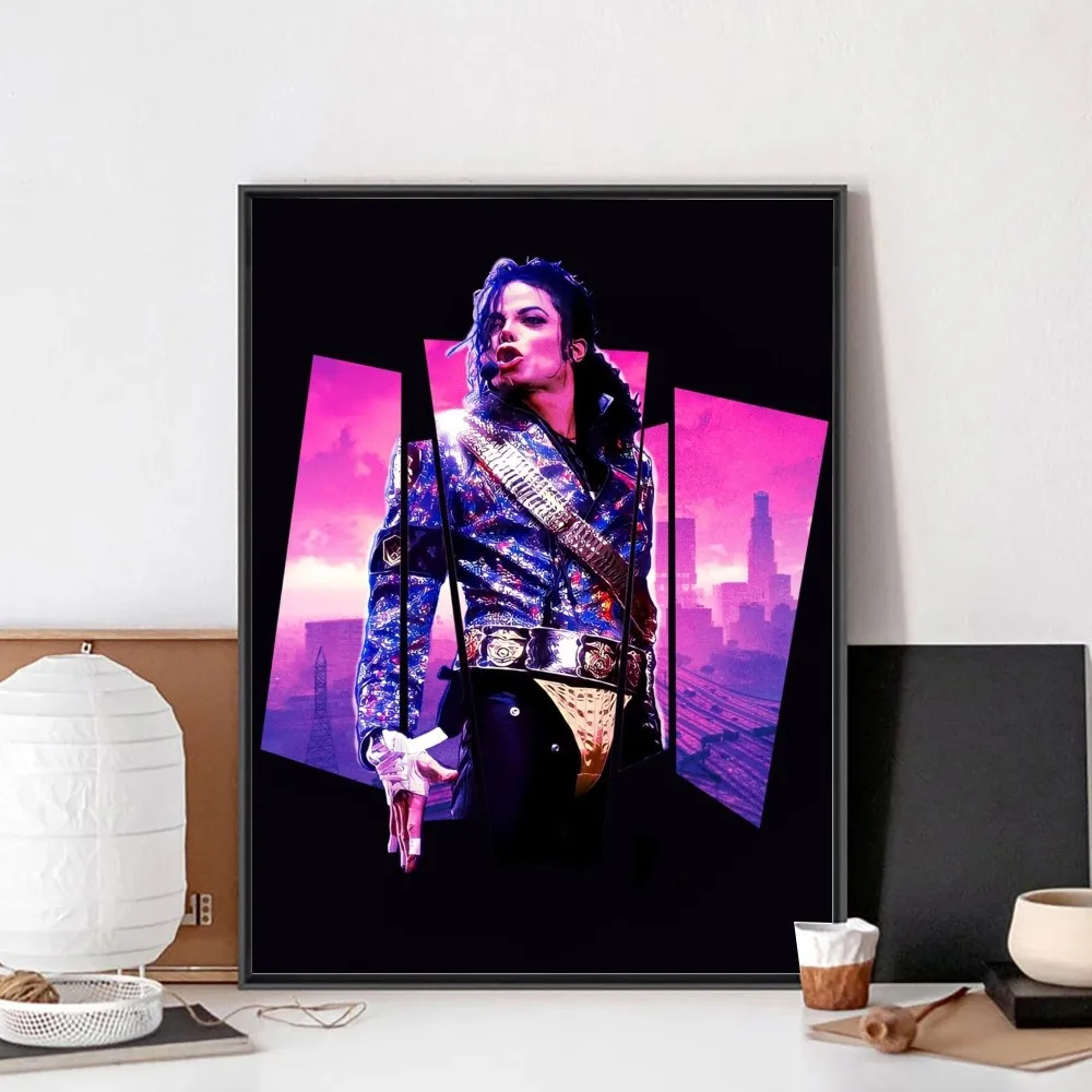 Michael Jackson Poster No Framed Poster Kraft Club Bar Paper Vintage Poster Wall Art Painting Bedroom Study Stickers