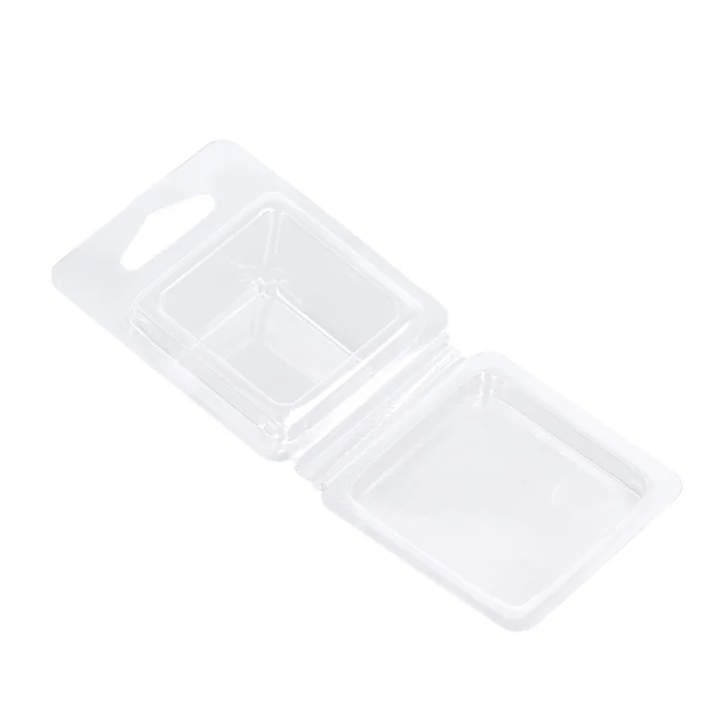 100PCS Wax Melt Molds Calmshell PET Separate Transparent Hanging Hole Empty Wax Melt Container For DIY Candles Chocolate view 2