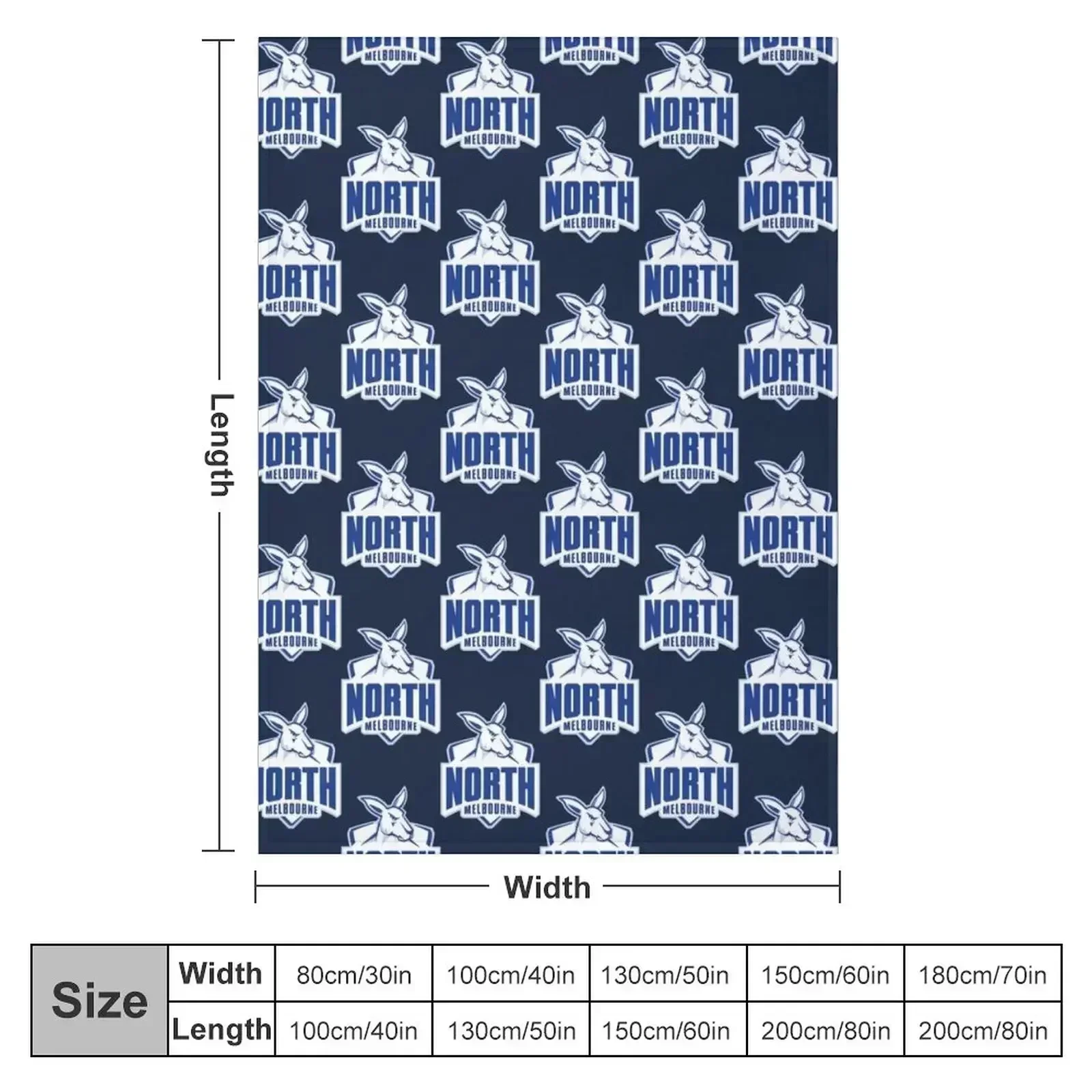 North Melbourne - Merch Throw Blanket couch cozy soft plush fuzzy picnic outdoor blanket