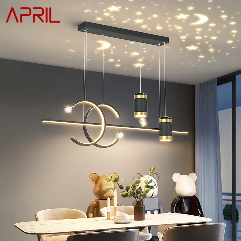 

APRIL Nordic Pendant Lamps Modern Creative Starry Sky Projection LED Light Fixtures for Home Dining Room Decorative