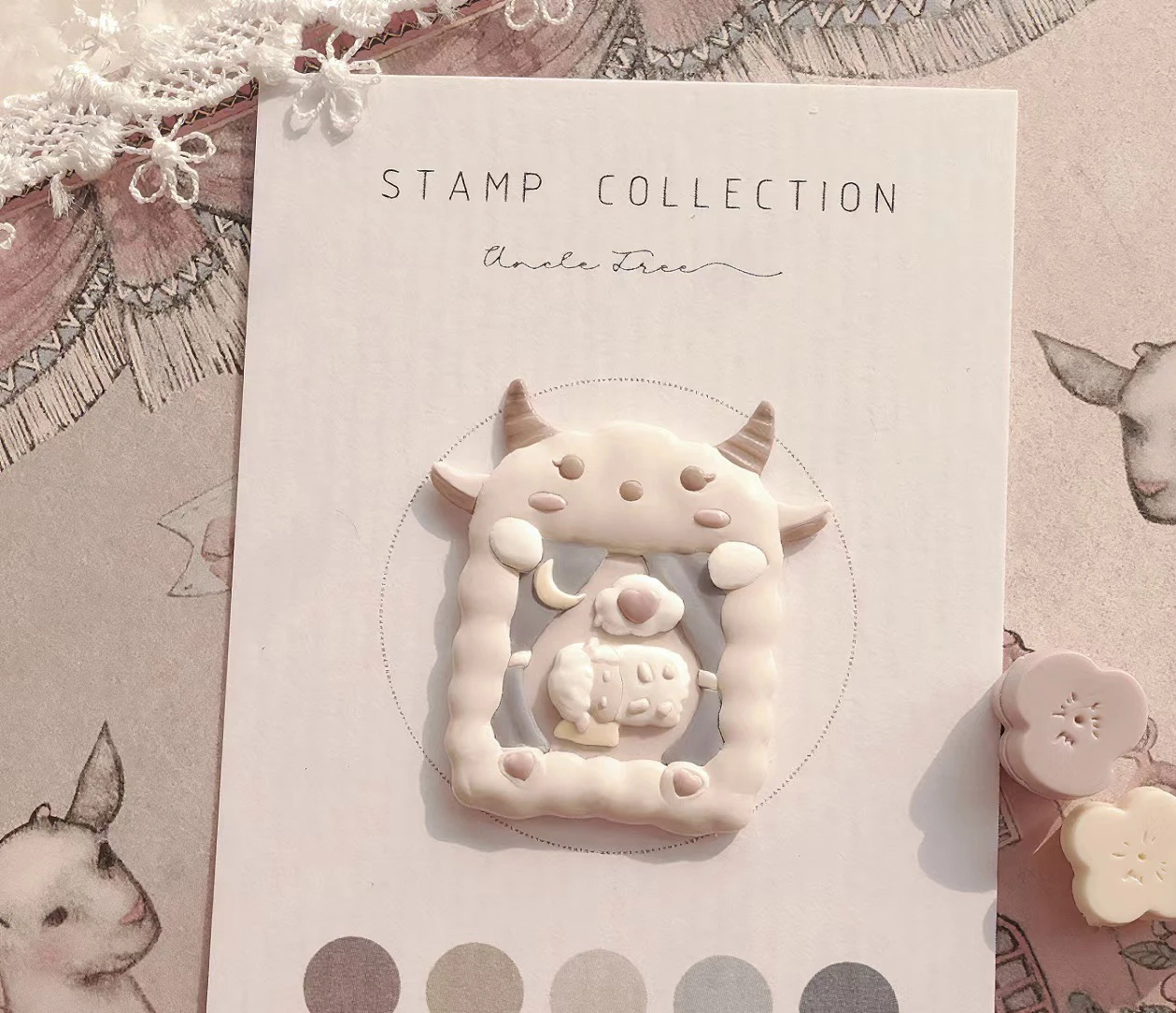 Lacquer Seal Seal Head Embossed Special-Shaped Diy Handmade Multi-Layer Brass Head Envelope Invitation Seal Stamp Toy