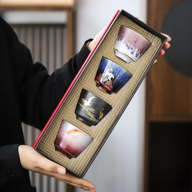 Creative Tea Cup Set Household Minimalist Teacup Tea Savoring Cup Office Kung Fu Personal Japanese Master Cup