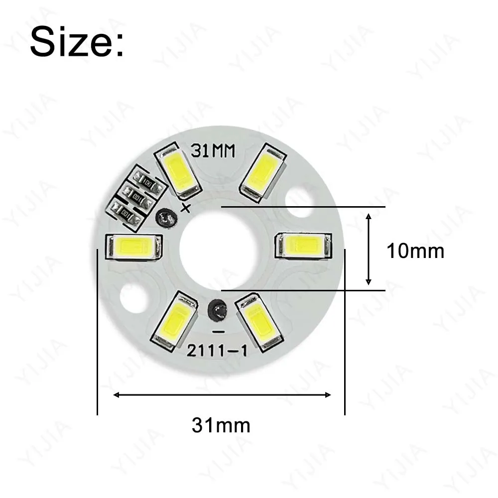 3W 5V Warm Natural White LED Light Board SMD5730 Dia 31MM Round Transformation Light Source Plate For DIY Downlight Spotlight