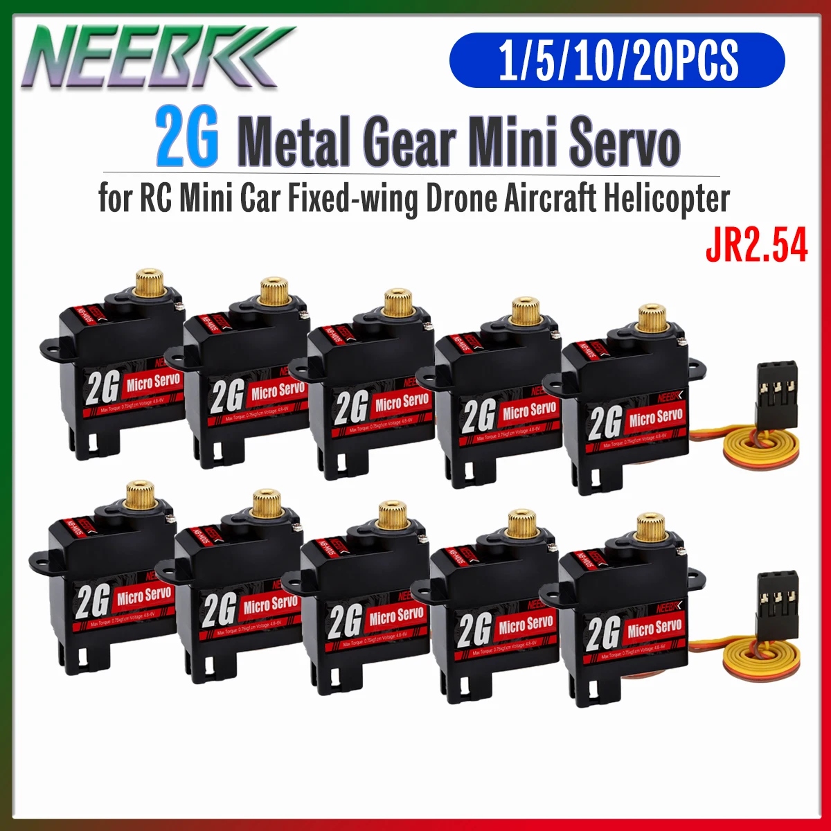 Drone Rc Car - 1/5/10/20PCS NEEBRC 2G Micro Digital Servo