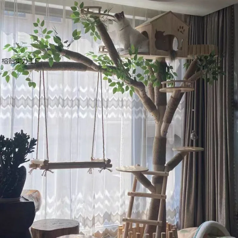 

Cat climbing frame, cat nest integrated, cat scratching board nest, climbing frame, teasing climbing frame